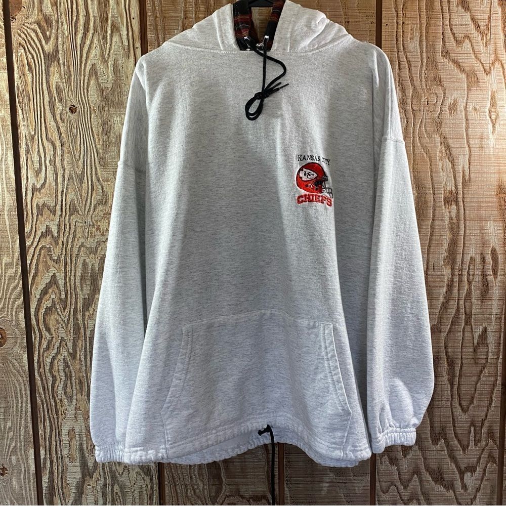 NWOT Vintage Made in USA 🇺🇸 NFL Kansas City Chiefs Hoodie 🏆🏈🥇Embroidered - Picture 2 of 5